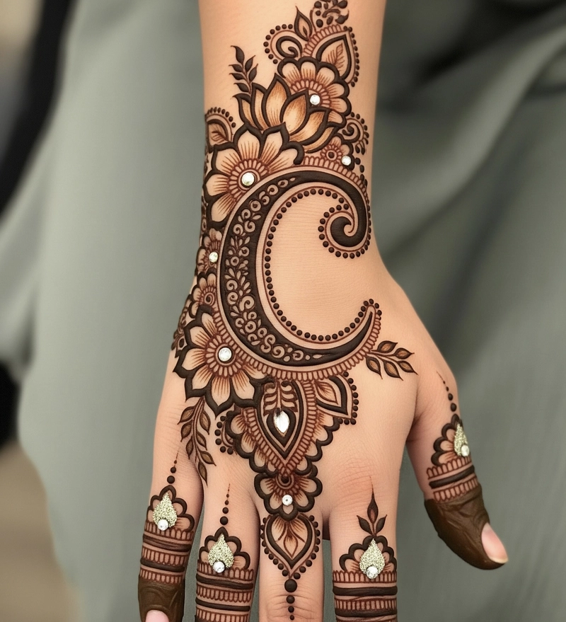 c name letter mehndi design photo