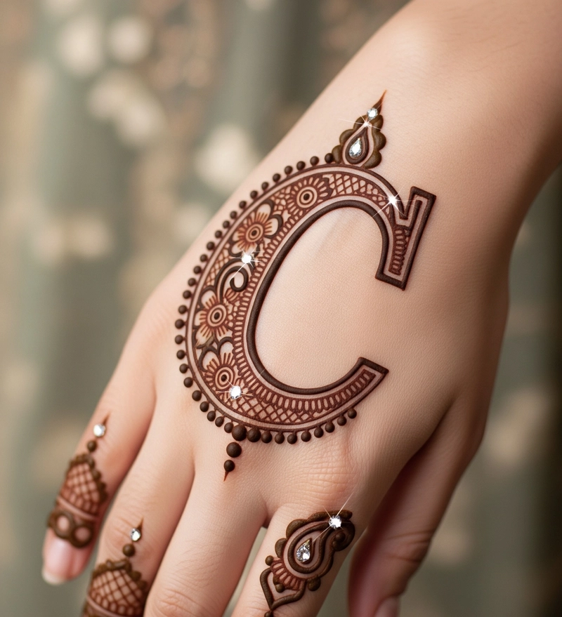 c name mehndi design back hand