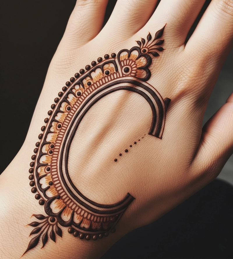 c name mehndi design photo