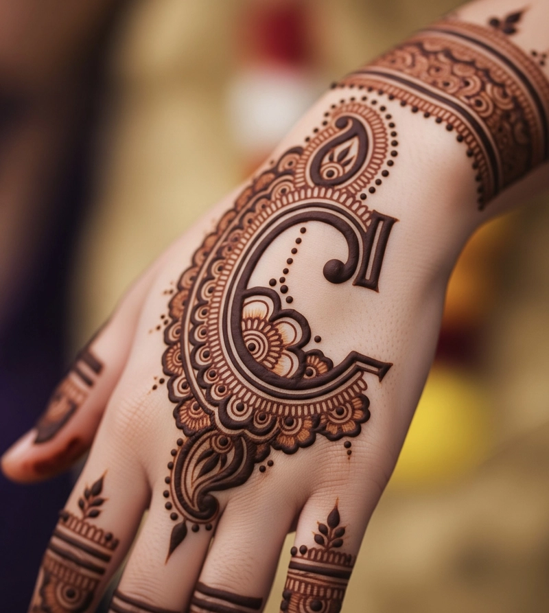 c name mehndi design
