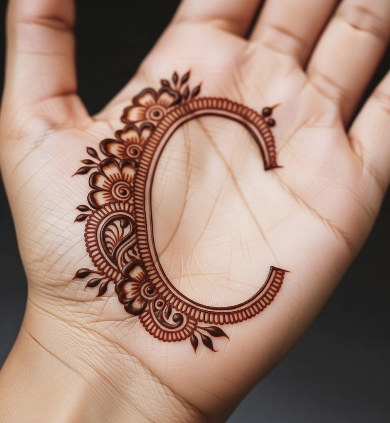 c name se mehndi design