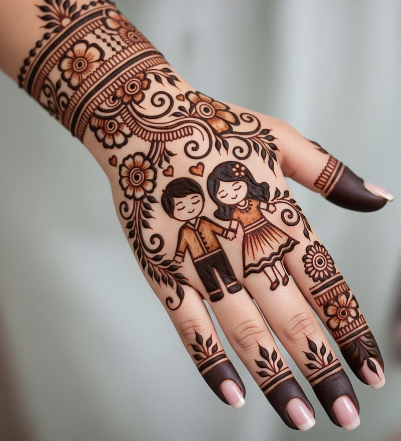 couple dress for mehndi function