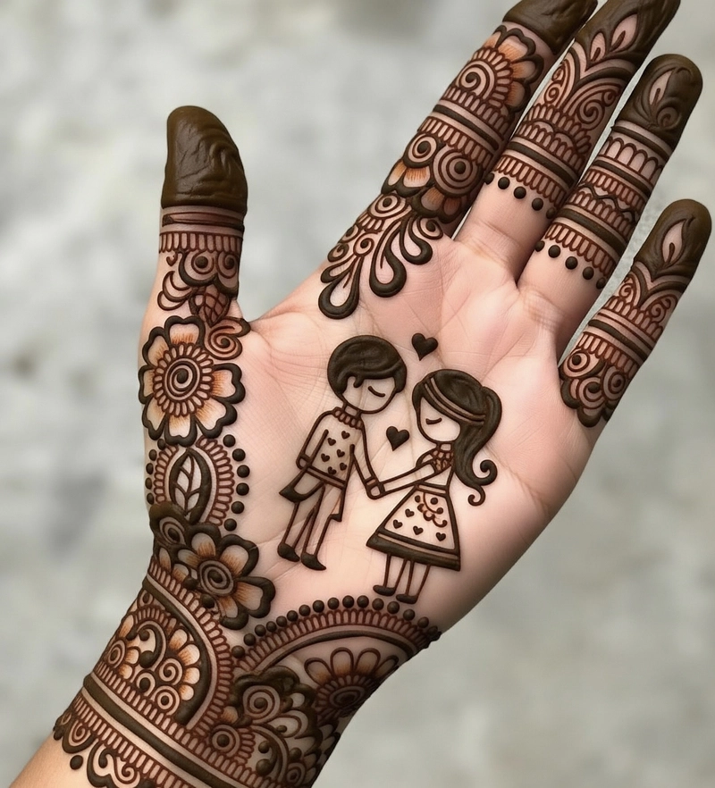 couple mehendi