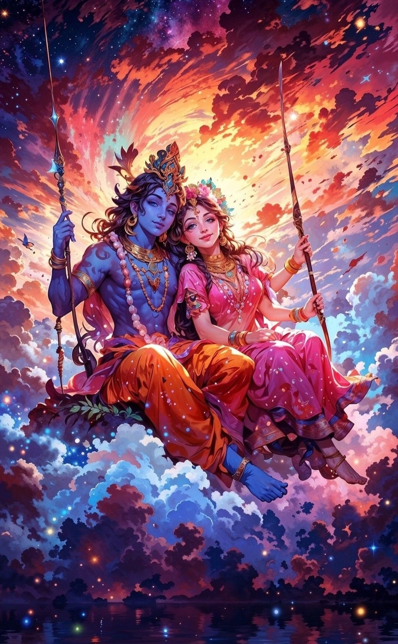 cute krishna anime dp