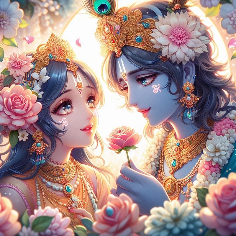 cute krishna anime