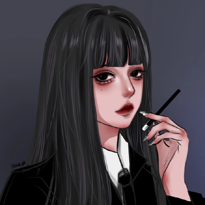 cute mood cartoon aesthetic girl