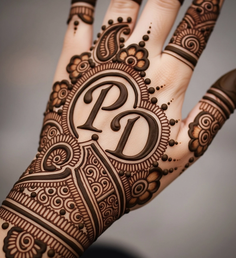 d and p mehndi design