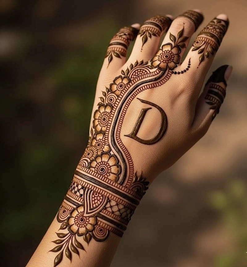 d mehndi design tattoo pic
