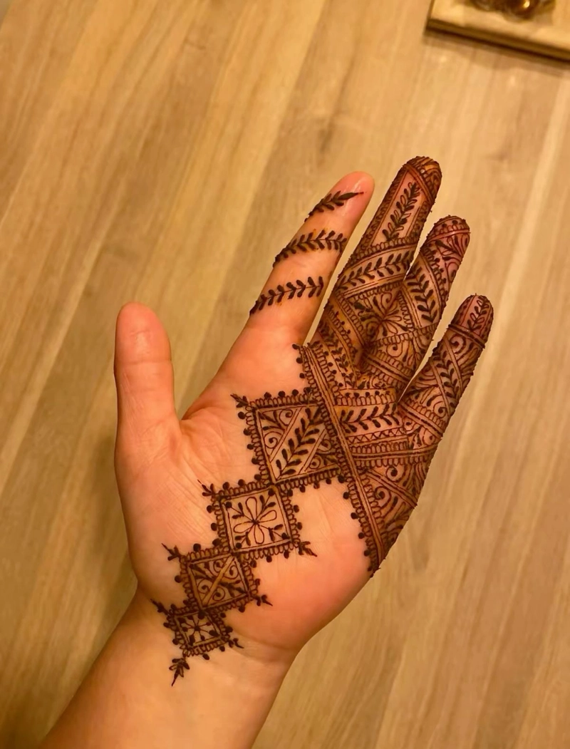 design moroccan henna hand