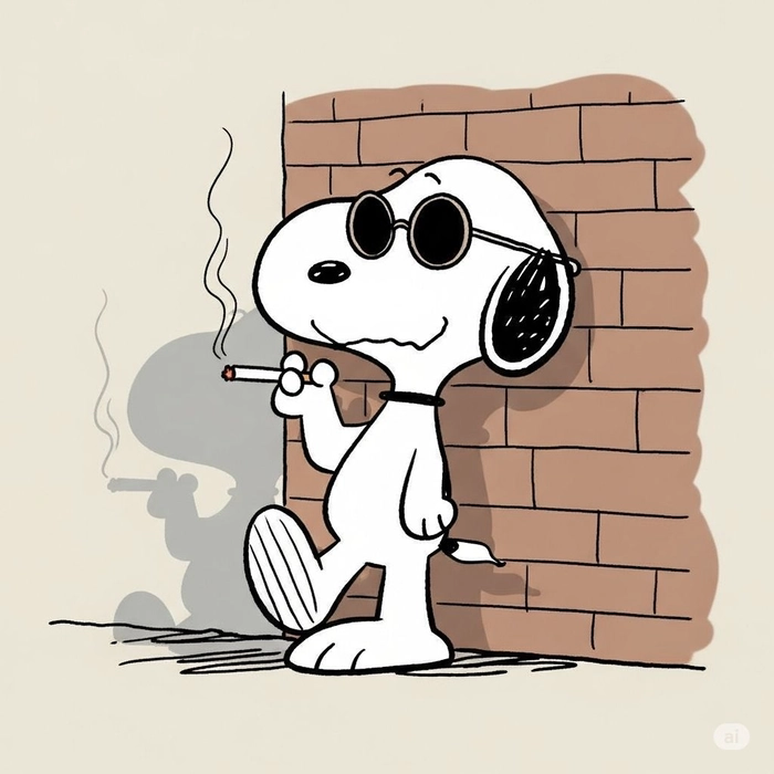 different styles of snoopy