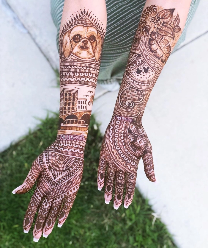 dog design mehndi