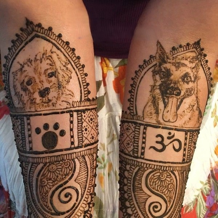 dog henna designeasy dog mehndi design