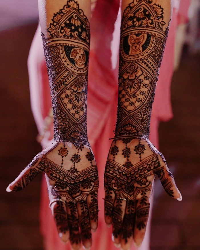 dog mehndi design simple and beautiful