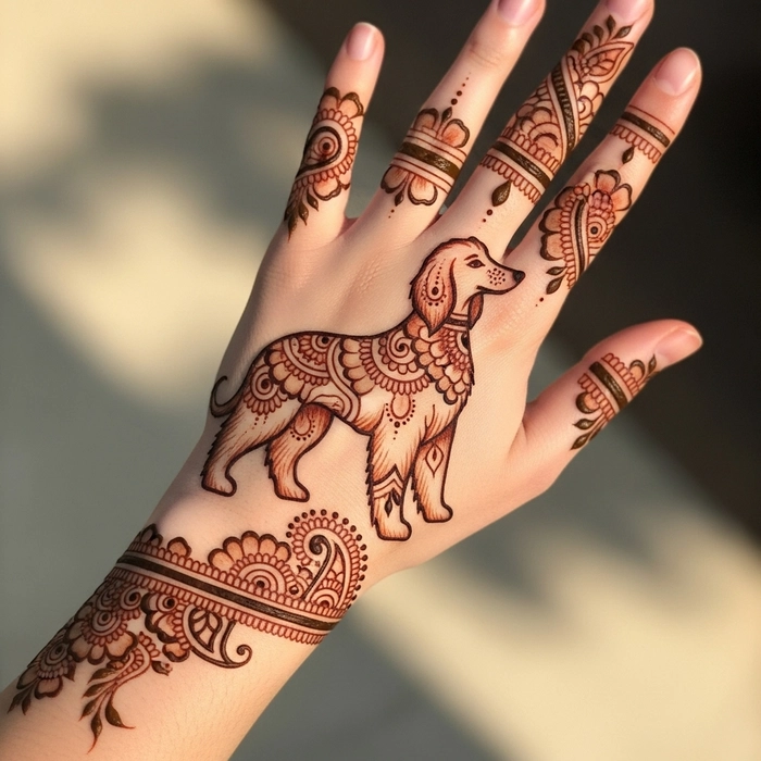 dog mehndi designs simple arabic