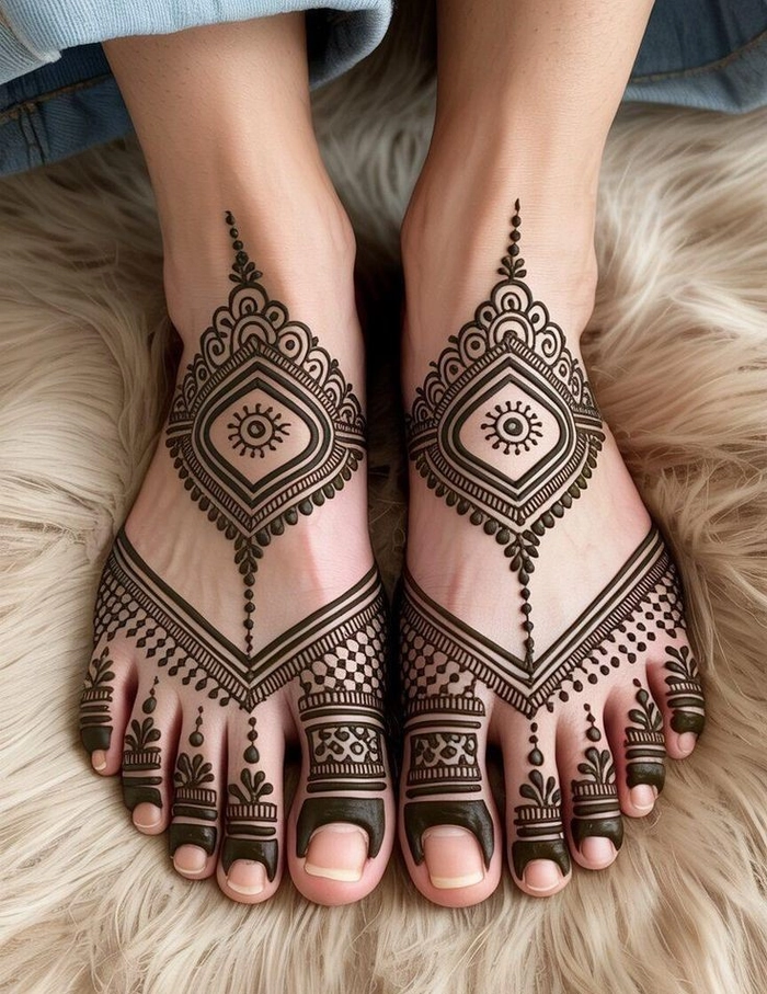dulhan mehndi design pair ka simple