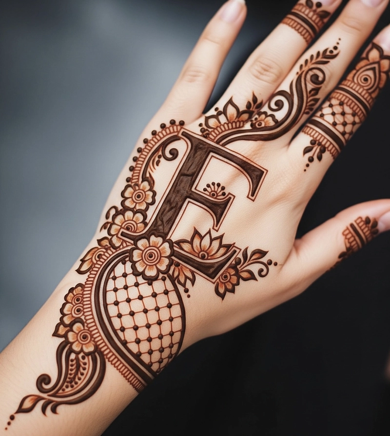 e easy mehndi design pic