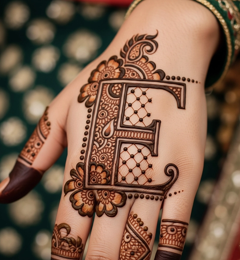 e name mehndi design pic
