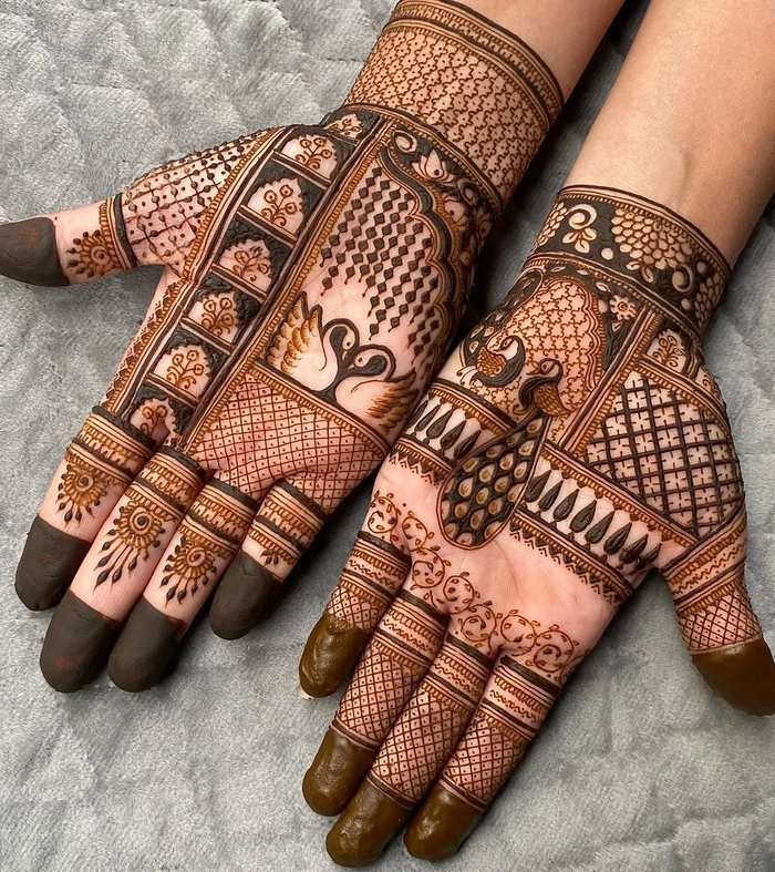 easy janmashtami mehndi design