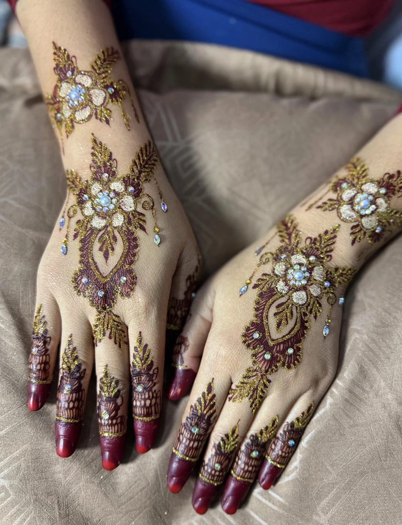 easy mehndi bridal stylish back hand mehndi design