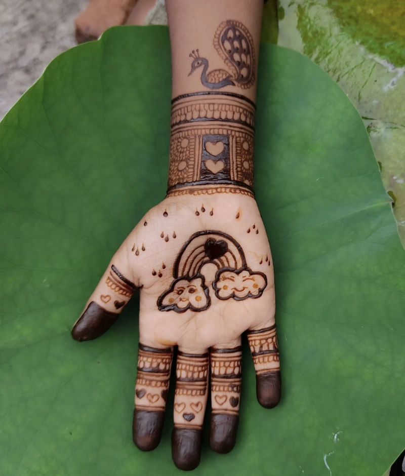 easy simple mehndi designs for kids