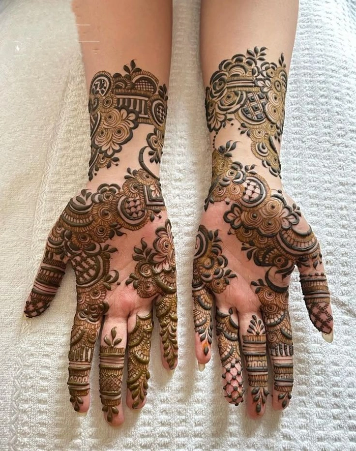 easy western mehndi design
