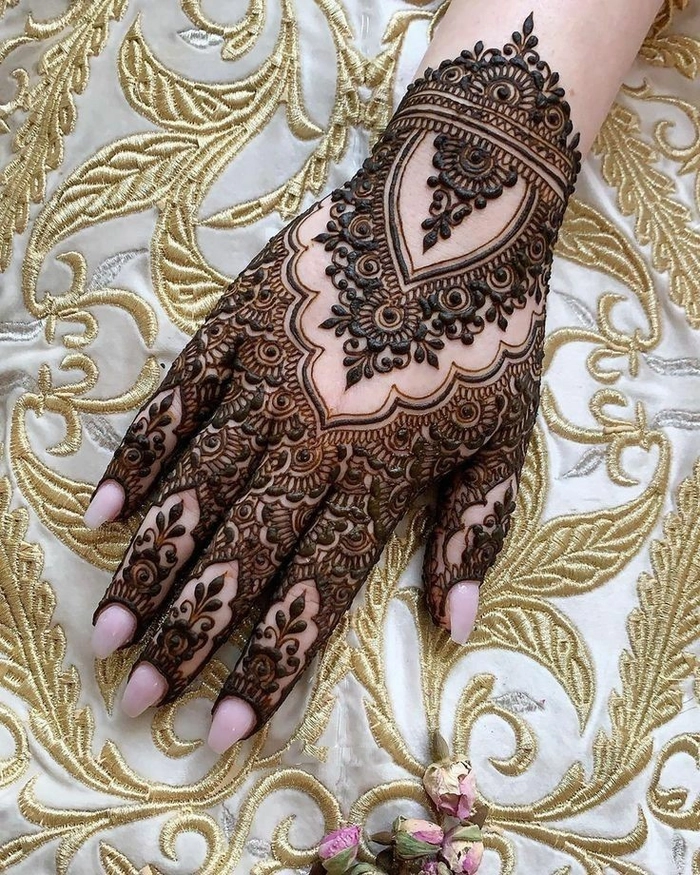eid mehndi design upper hand