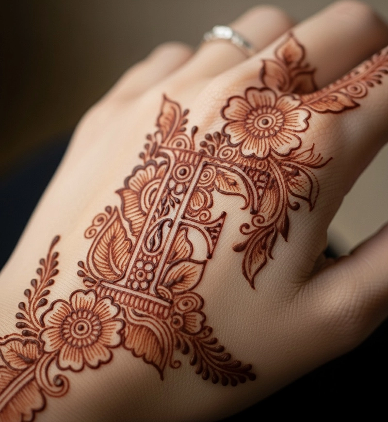 f mehndi design simple