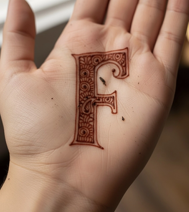 f naam ki mehndi design photo