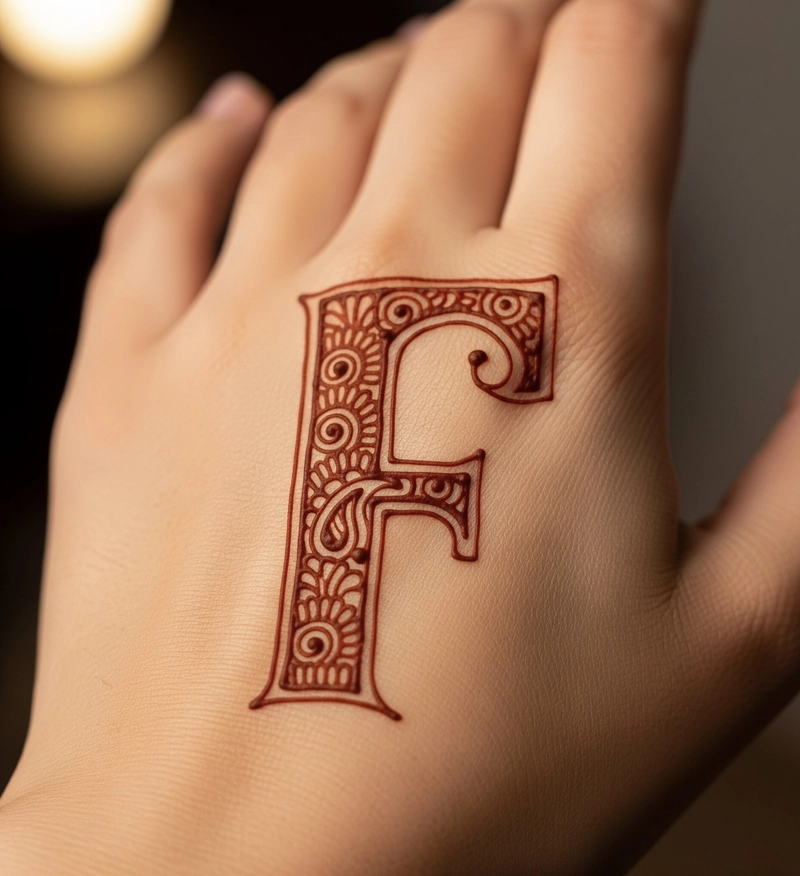 f naam ki mehndi design pic