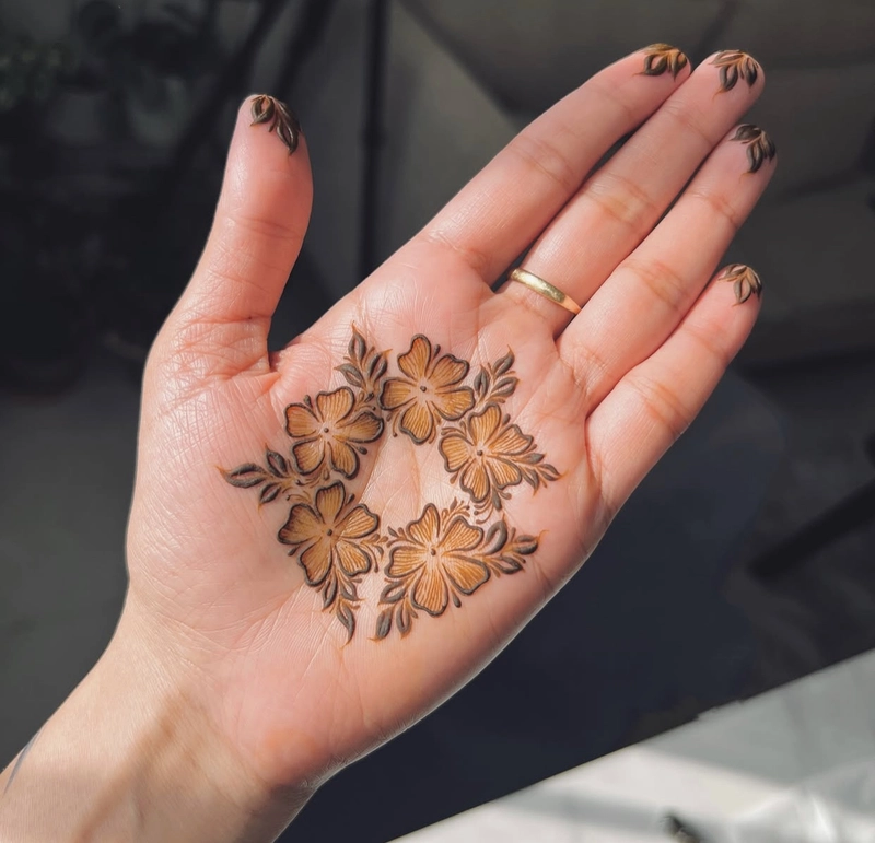 floral mehndi design simple and beautiful
