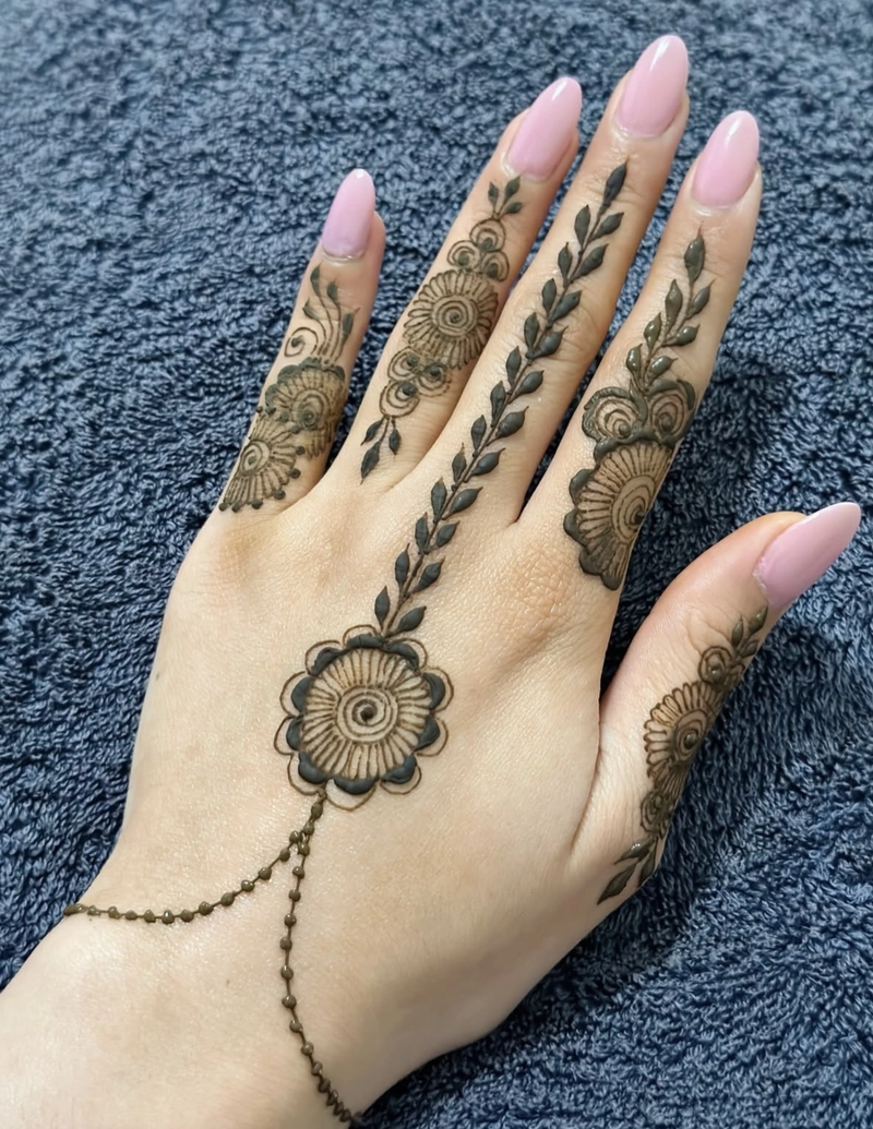 floral mehndi simple mehndi design back hand