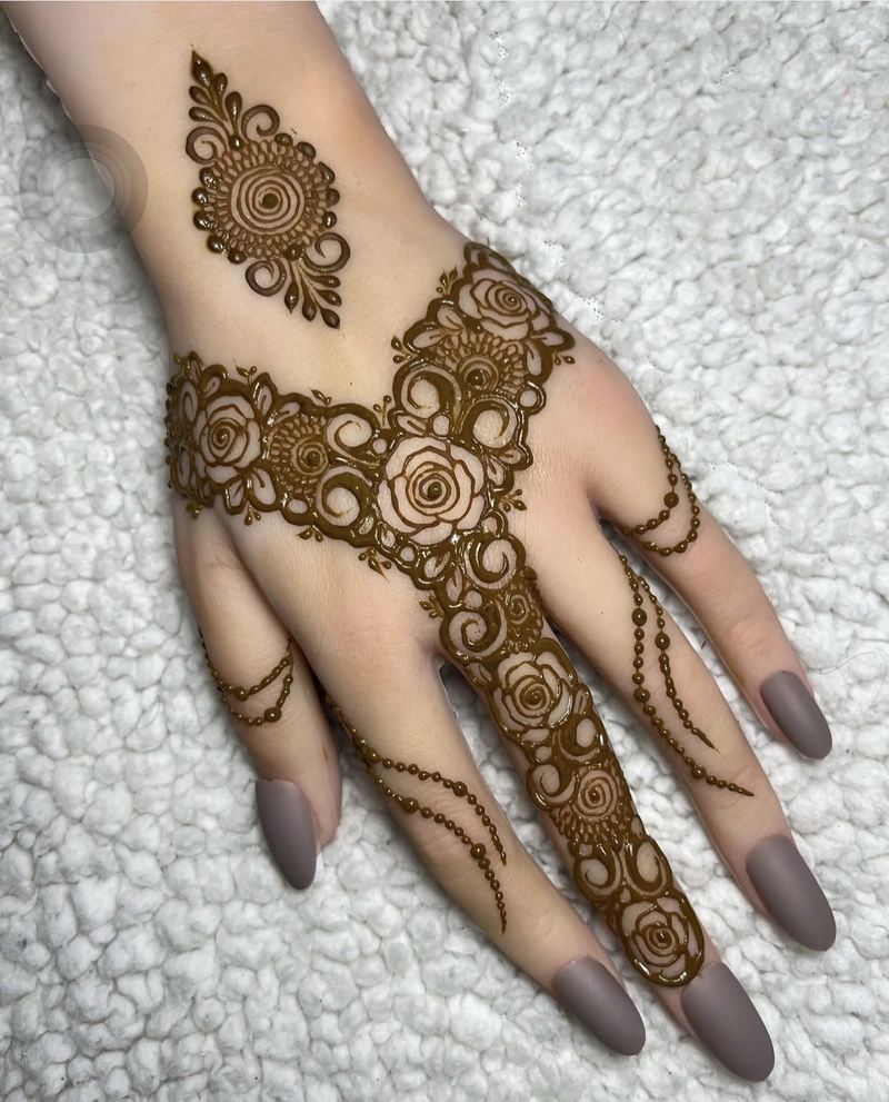 flower instagram rose mehndi design back hand
