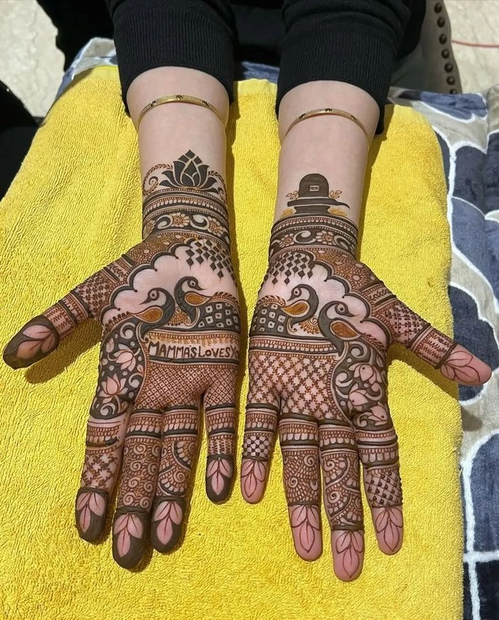 front hand western mehndi designsunique indo western mehndi design