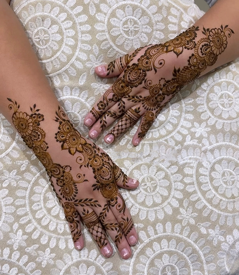 full hand mehndi design for kids