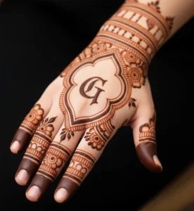 g naam ki mehndi design