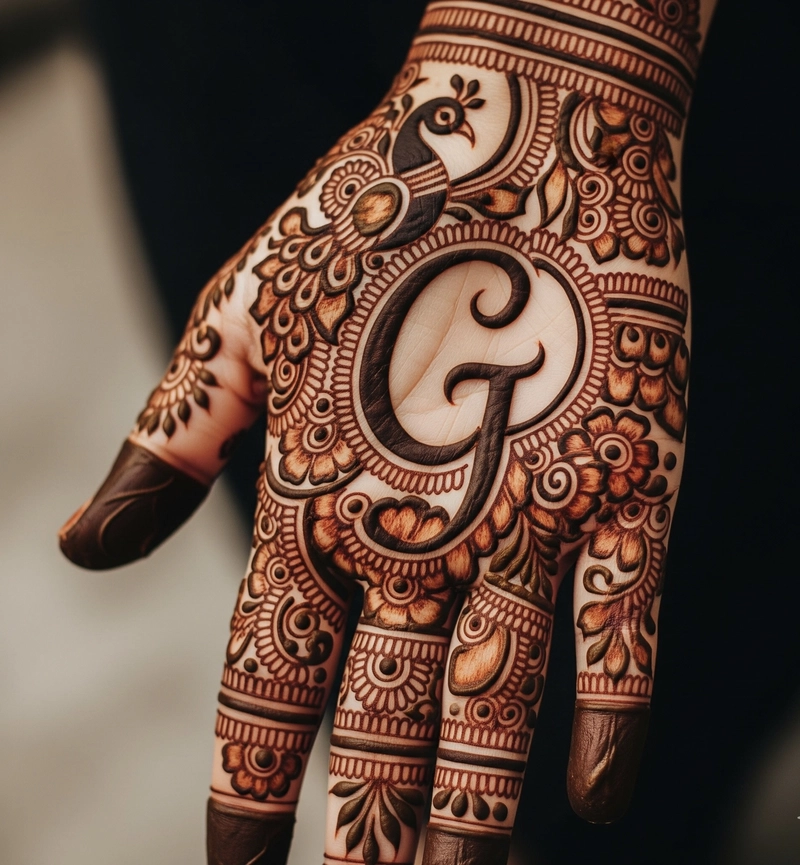 g name mehndi design photo simple