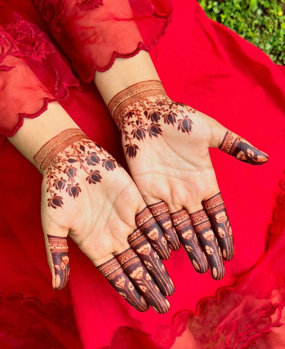gol mehndi ka design simple