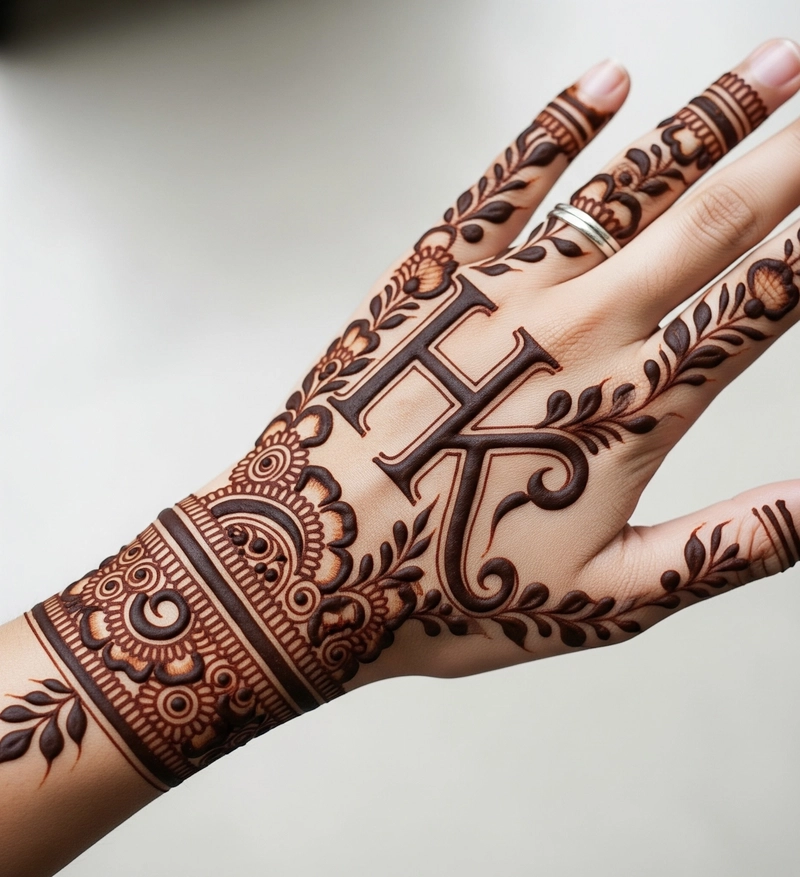 h k mehndi design