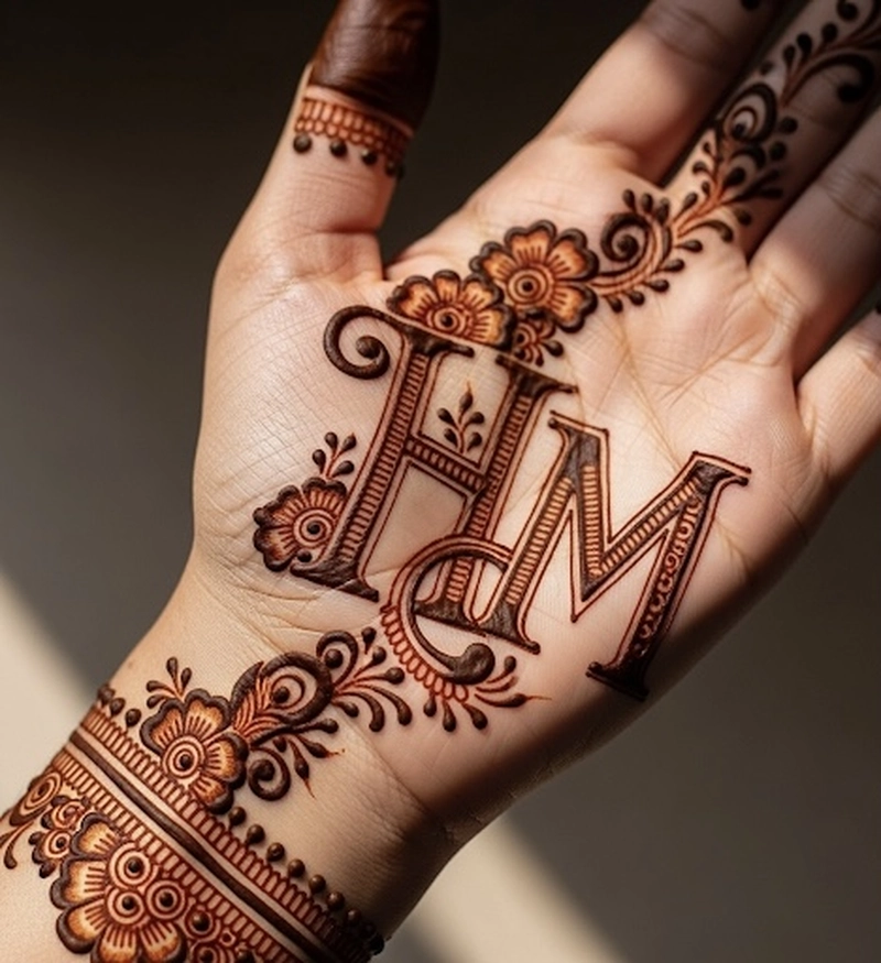 h m mehndi design
