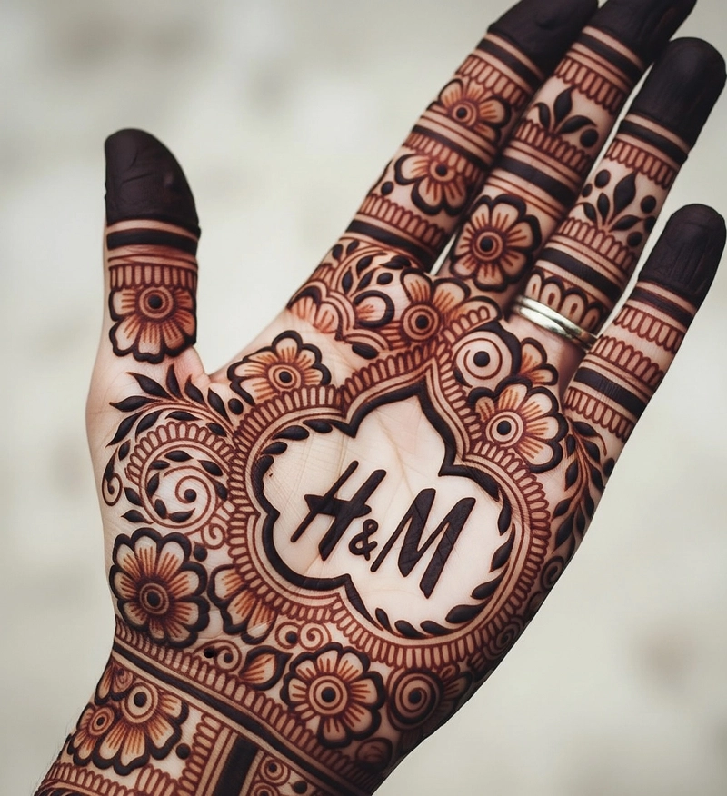 h m mehndi design