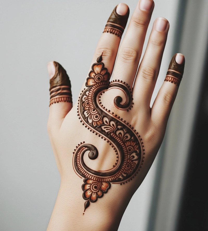 hidden s mehndi design