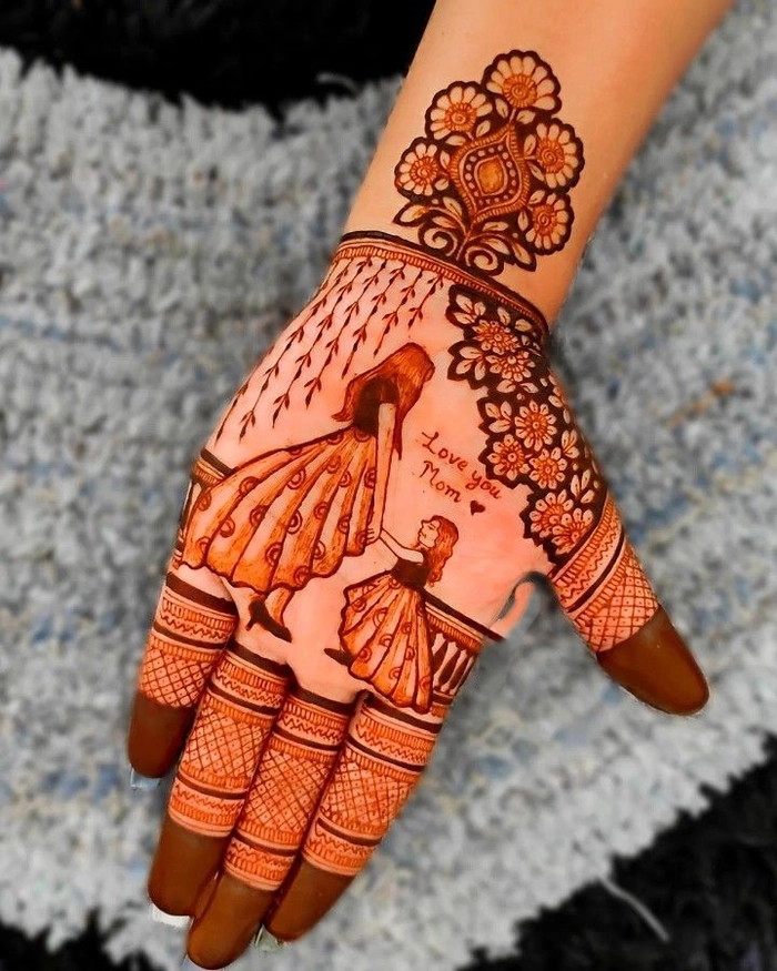 i love you mehndi design photo
