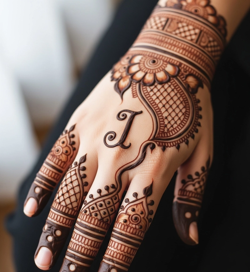 i mehndi design simple pic