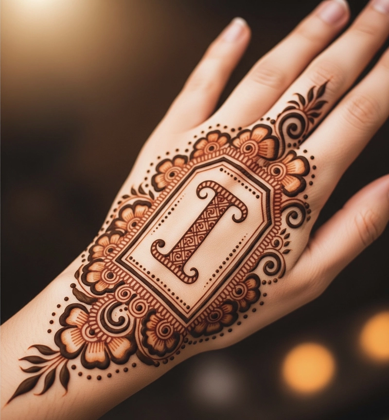 i naam ki mehndi design