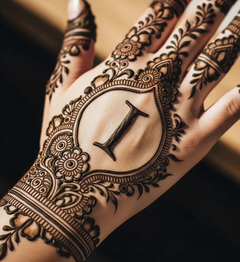 i name tattoo mehndi design pic