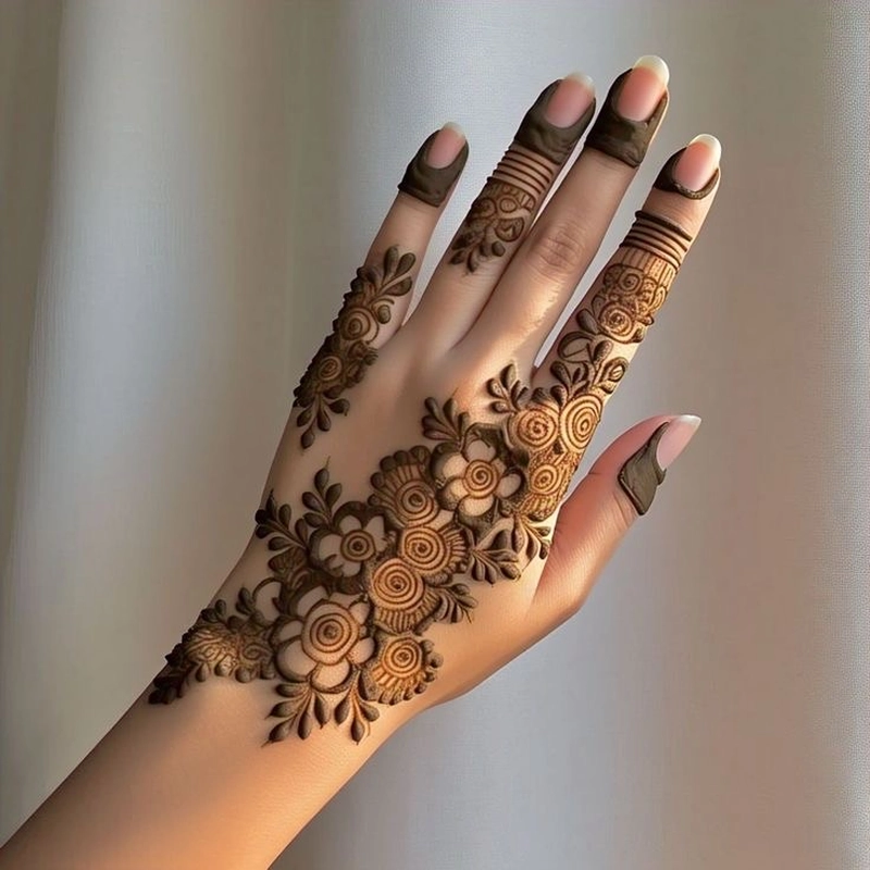 indian mehendi design simple