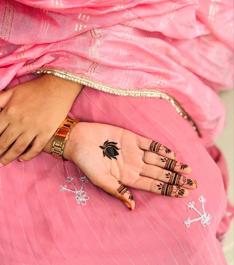 indian mehndi design back side