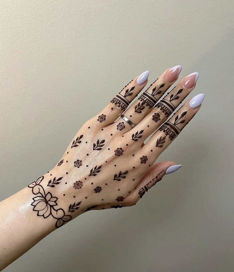 indian mehndi designs simple full hand