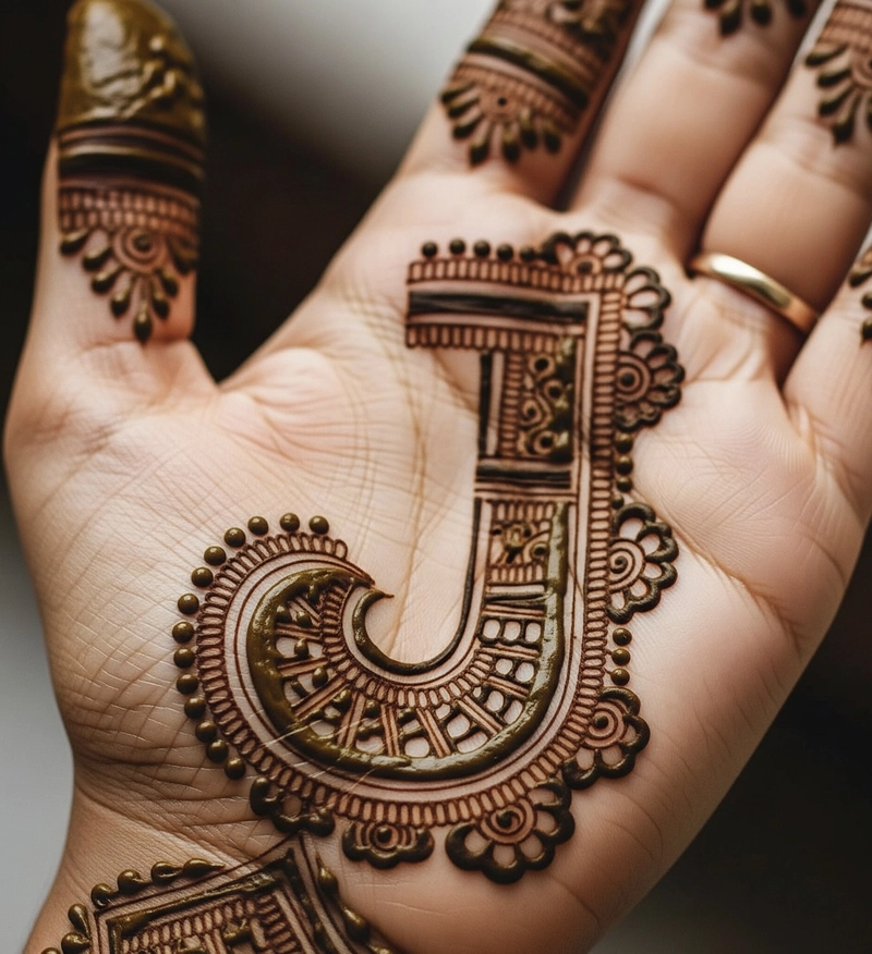j diye mehndi design