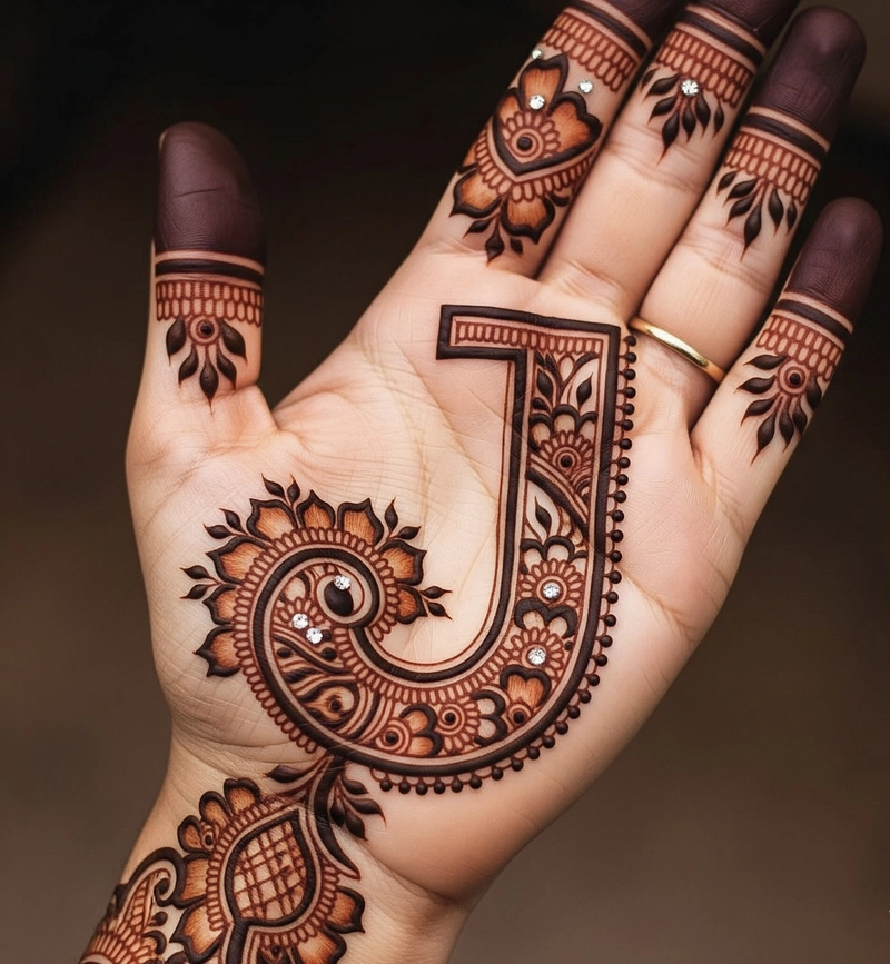 j name mehndi design photo